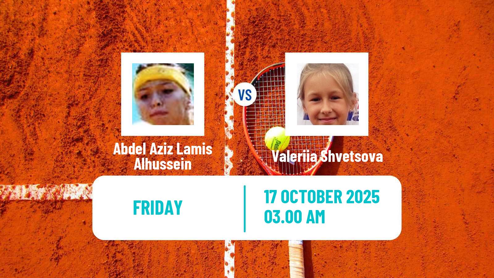 Tennis ITF W15 Sharm Elsheikh 15 Women Abdel Aziz Lamis Alhussein - Valeriia Shvetsova