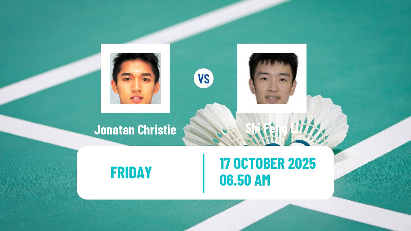 Badminton BWF World Tour Denmark Open Men Jonatan Christie - Shi Feng Li