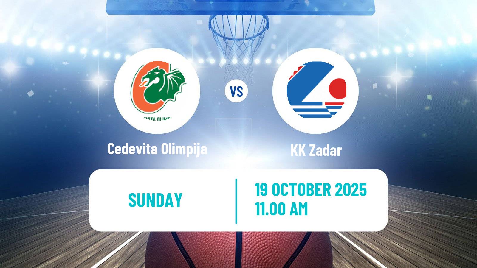 Basketball Adriatic League Cedevita Olimpija - KK Zadar