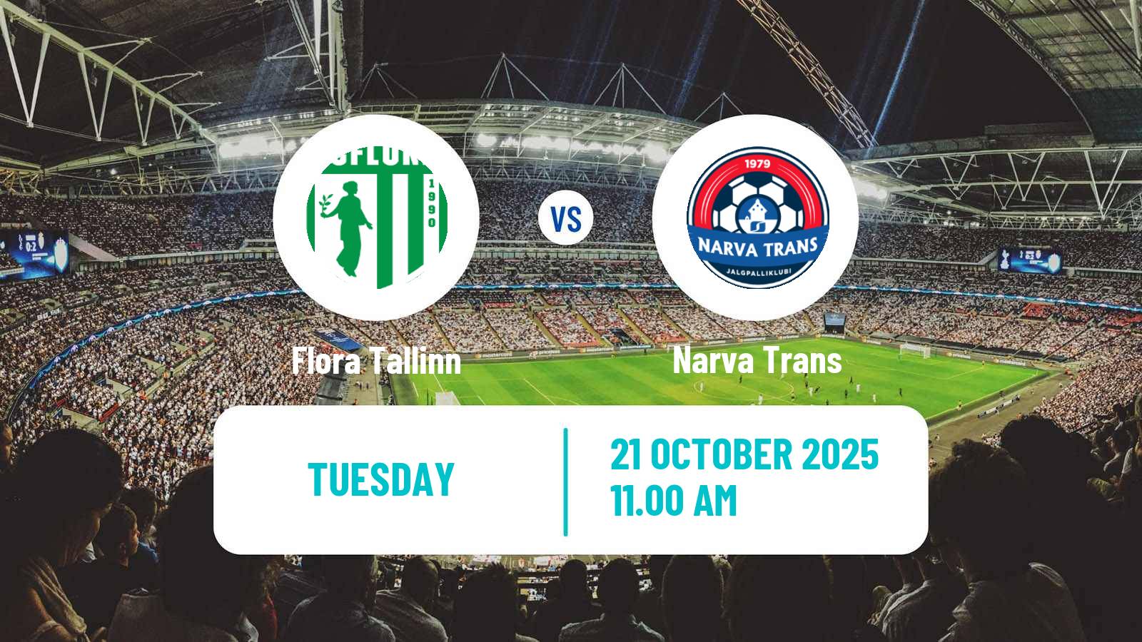 Football Estonian Meistriliiga Flora Tallinn - Narva Trans