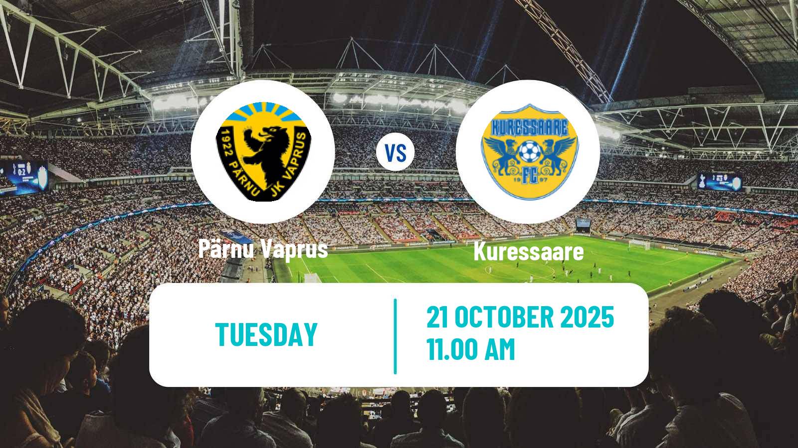 Football Estonian Meistriliiga Pärnu Vaprus - Kuressaare