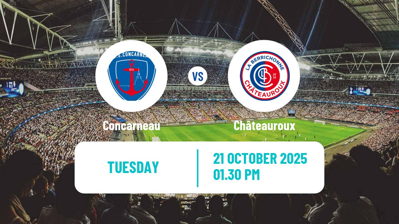 Football French National League Concarneau - Châteauroux