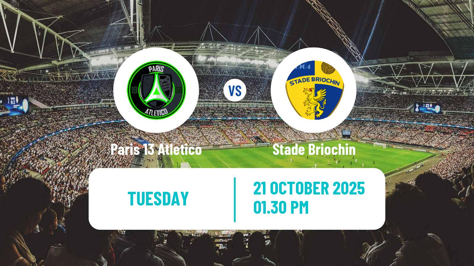 Football French National League Paris 13 Atletico - Stade Briochin