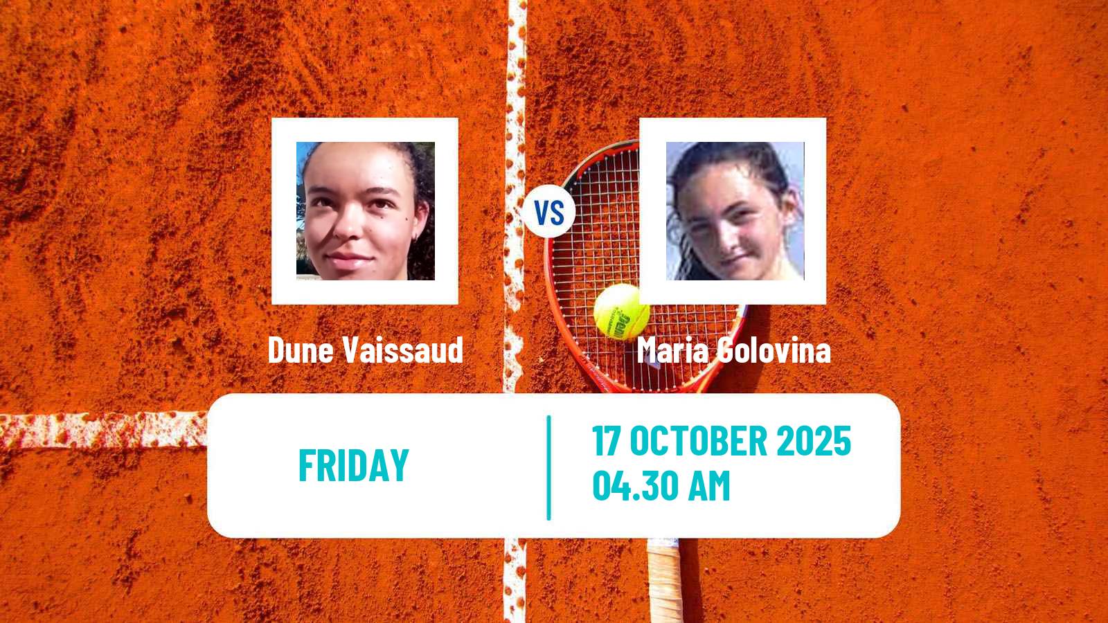 Tennis ITF W15 Monastir 35 Women Dune Vaissaud - Maria Golovina