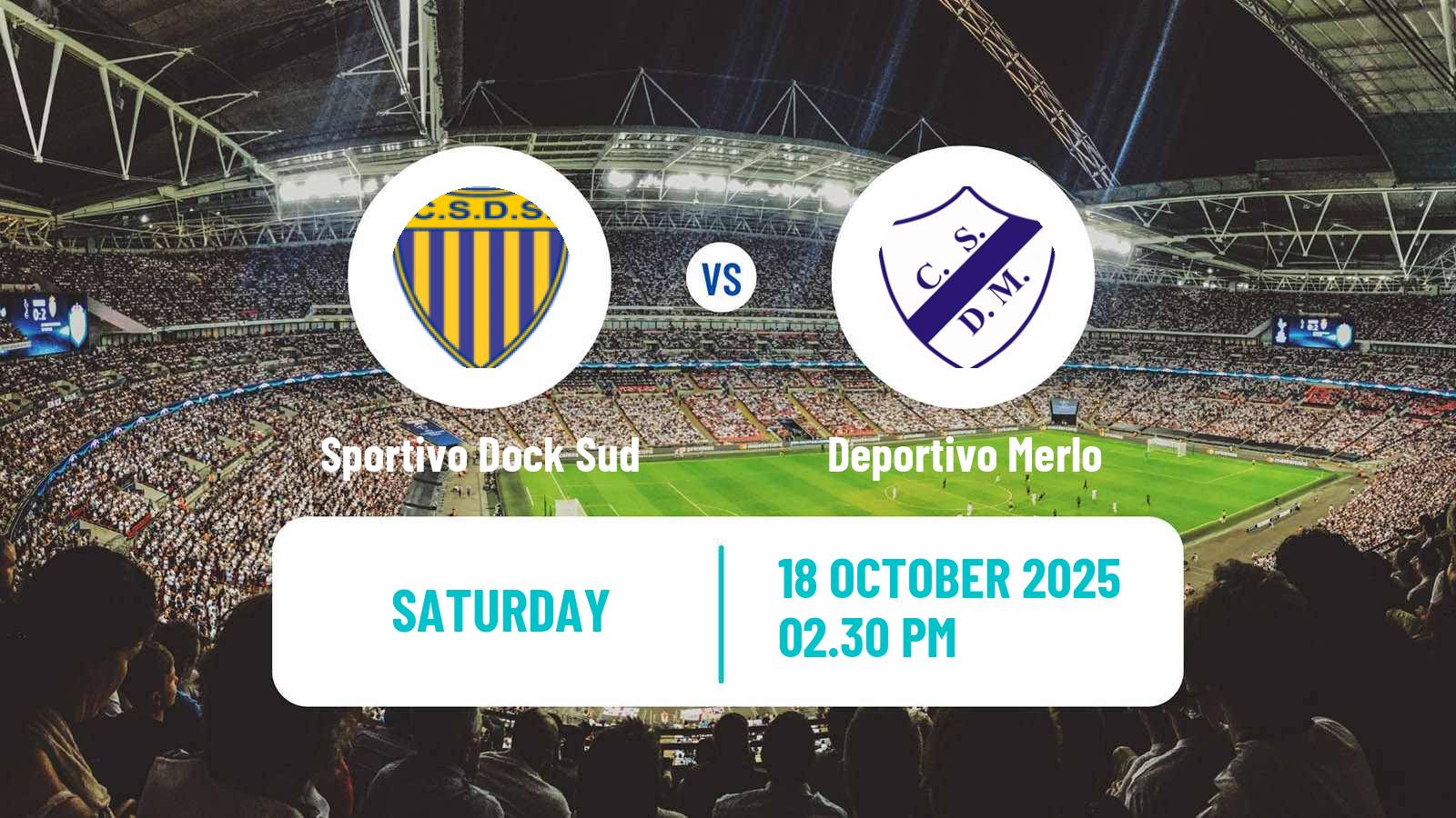 Football Argentinian Primera B Sportivo Dock Sud - Deportivo Merlo