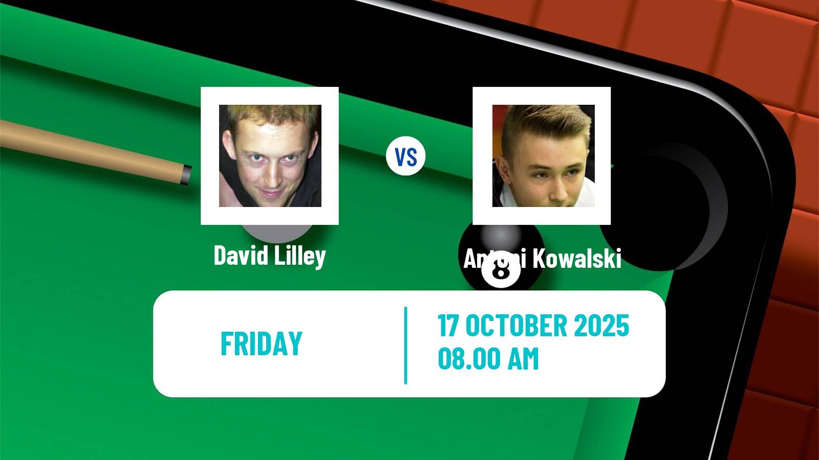 Snooker Scottish Open David Lilley - Antoni Kowalski