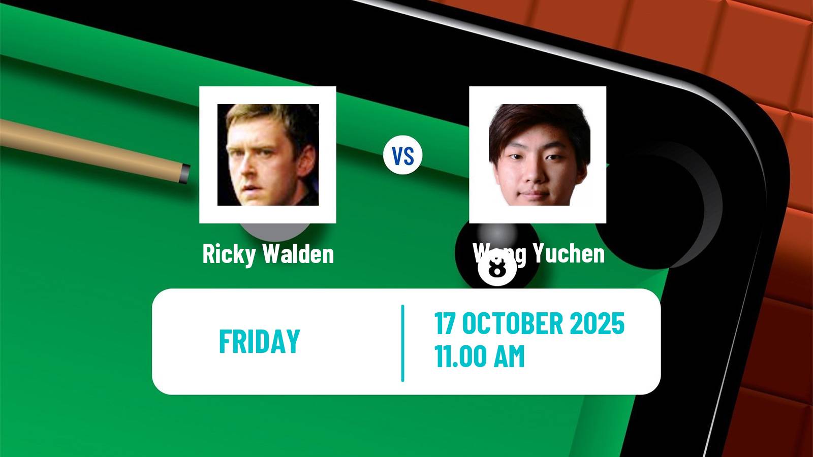 Snooker Scottish Open Ricky Walden - Wang Yuchen