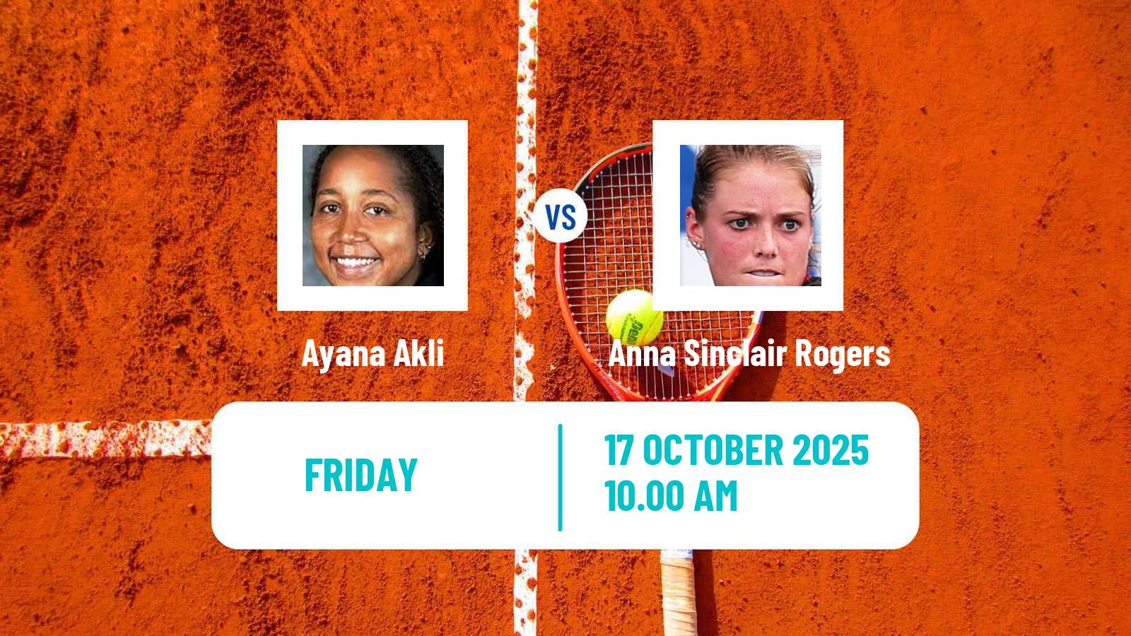 Tennis ITF W100 Macon Ga Women Ayana Akli - Anna Sinclair Rogers