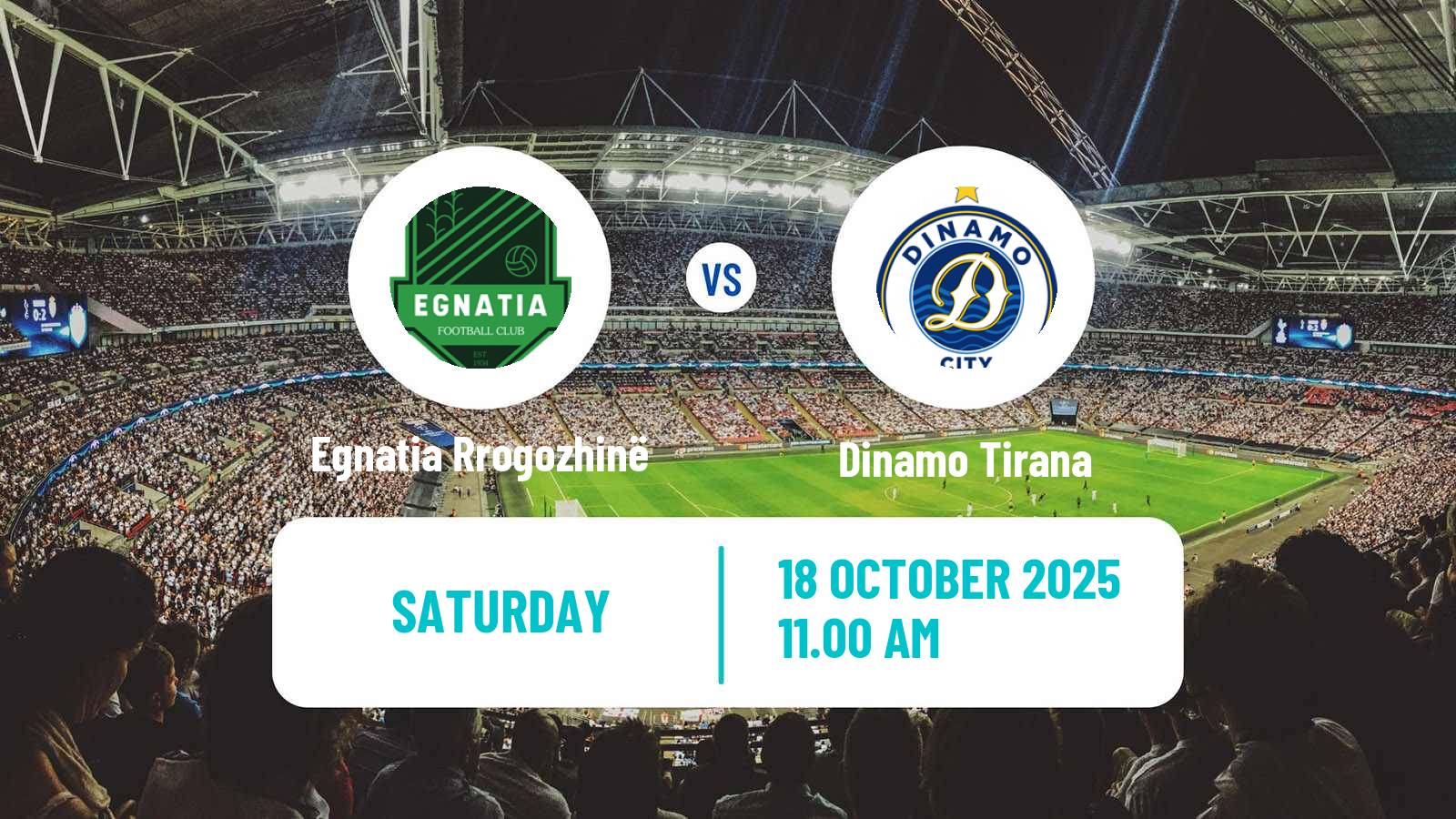 Football Albanian Super League Egnatia Rrogozhinë - Dinamo Tirana