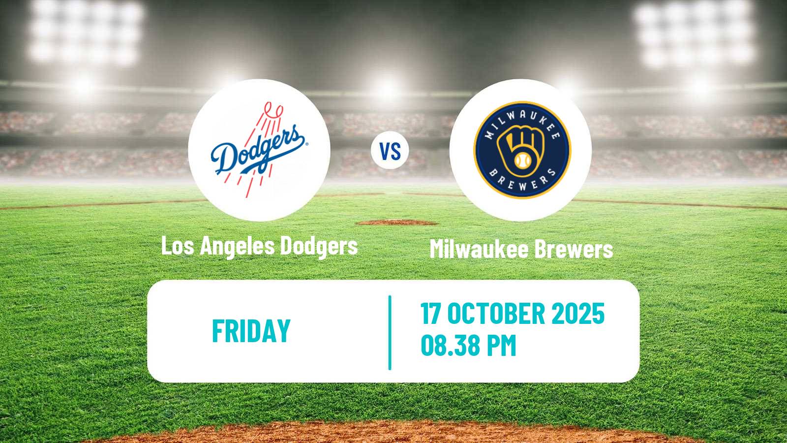 Baseball MLB Los Angeles Dodgers - Milwaukee Brewers