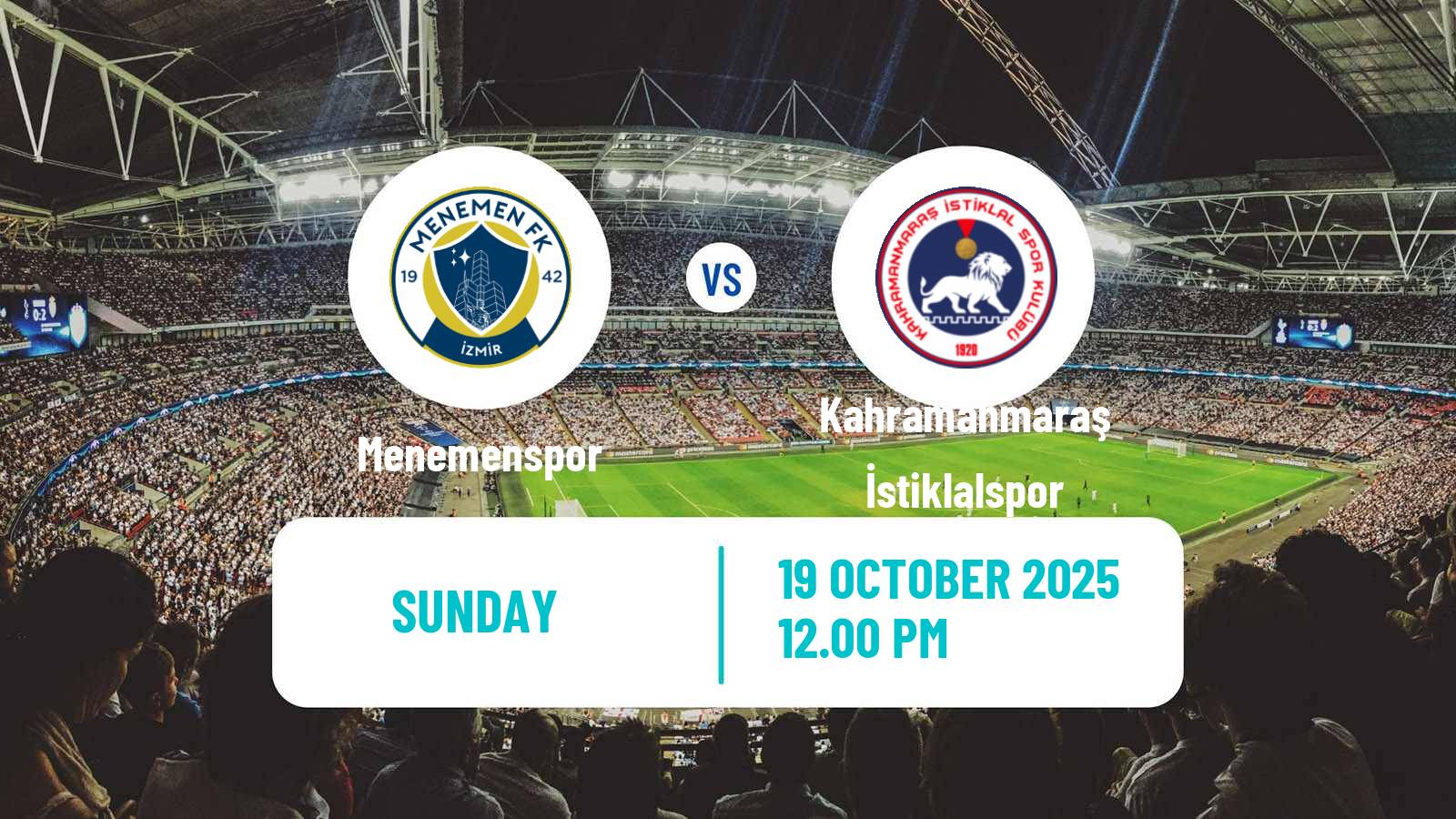 Football Turkish Second League Red Group Menemenspor - Kahramanmaraş İstiklalspor