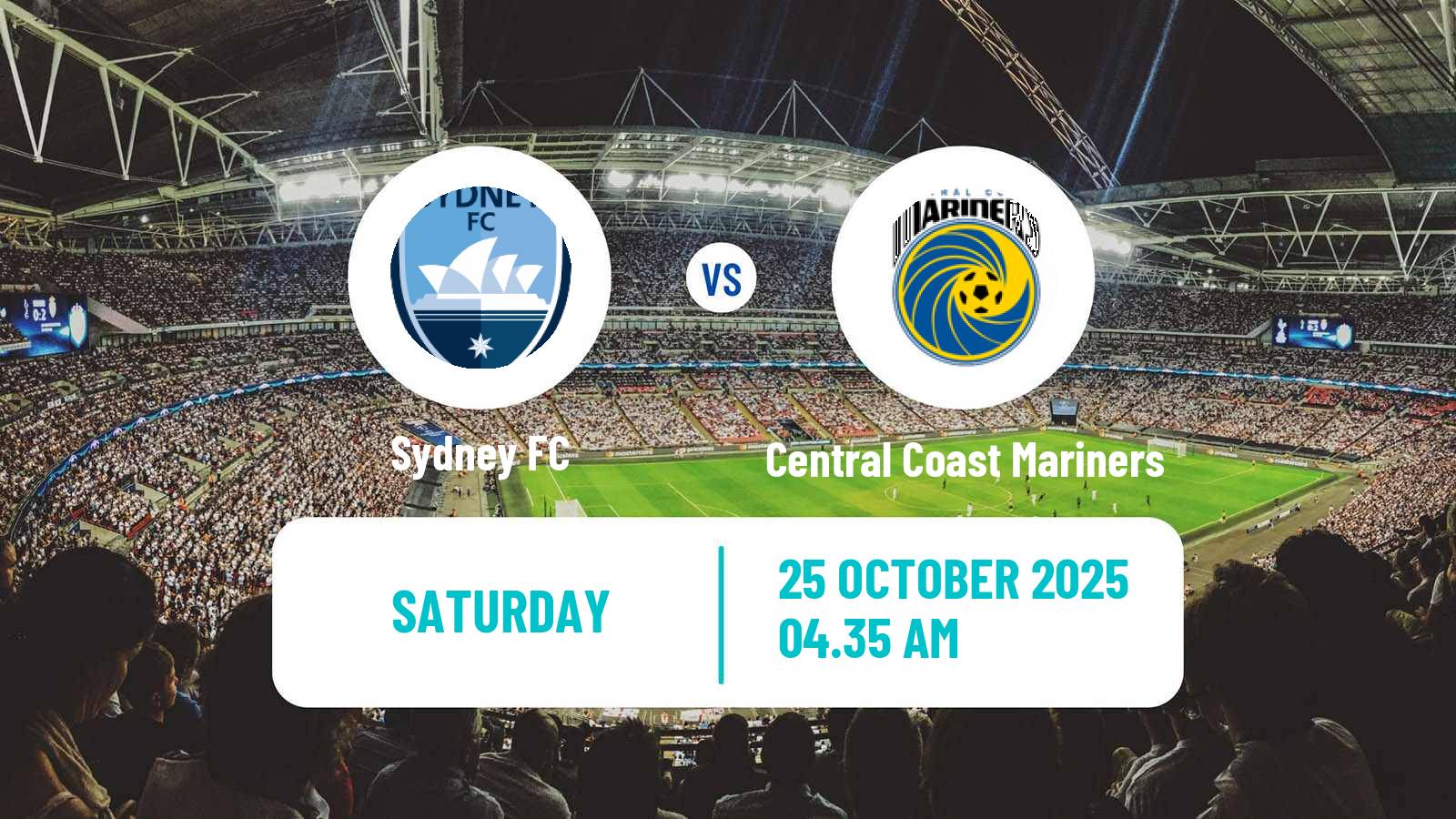Football Australian A-League Sydney - Central Coast Mariners