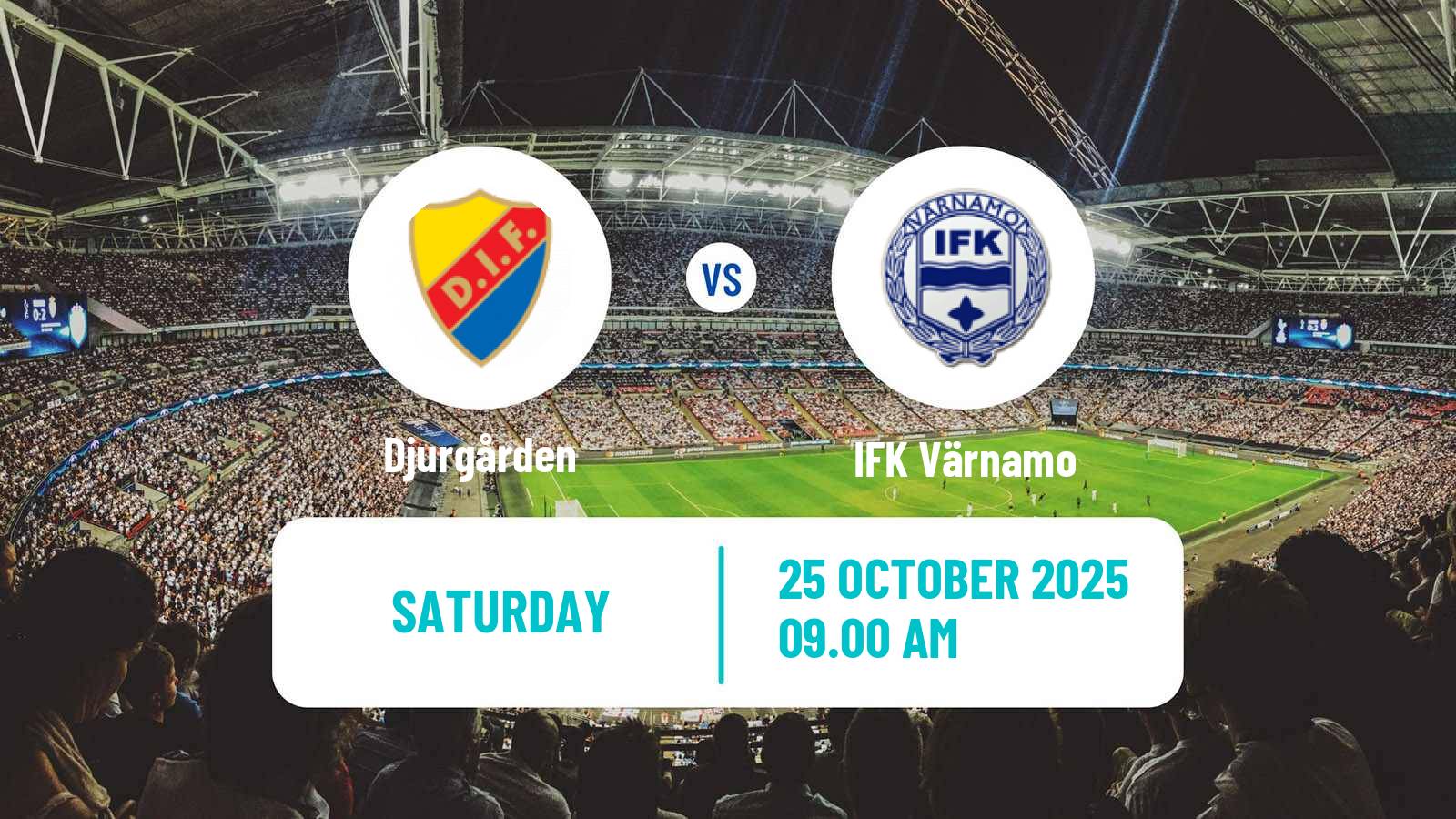 Football Swedish Allsvenskan Djurgården - Värnamo
