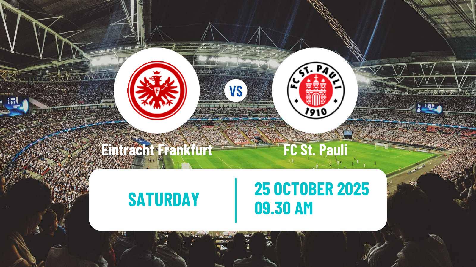 Football German Bundesliga Eintracht Frankfurt - St. Pauli