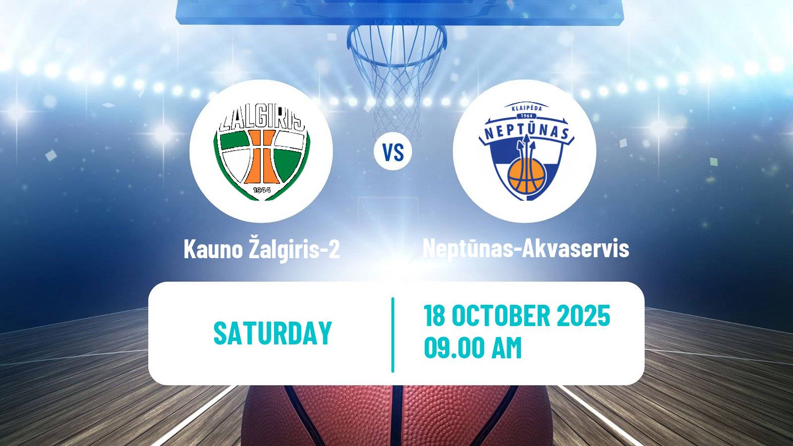 Basketball Lietuvos NKL Kauno Žalgiris-2 - Neptūnas-Akvaservis