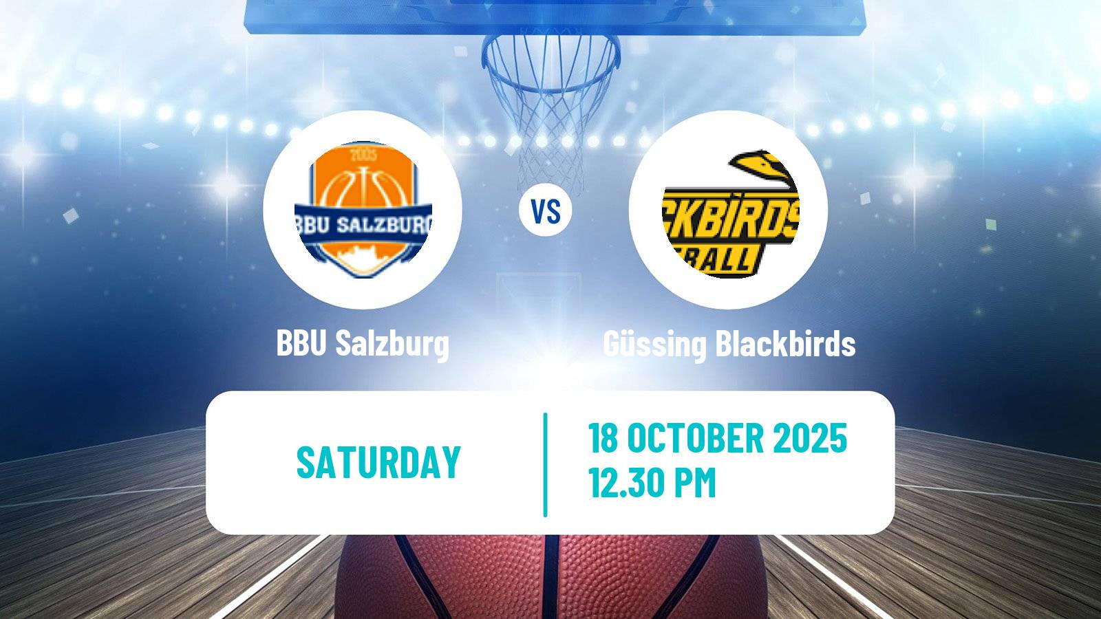 Basketball Austrian Zweite Liga Basketball BBU Salzburg - Güssing Blackbirds