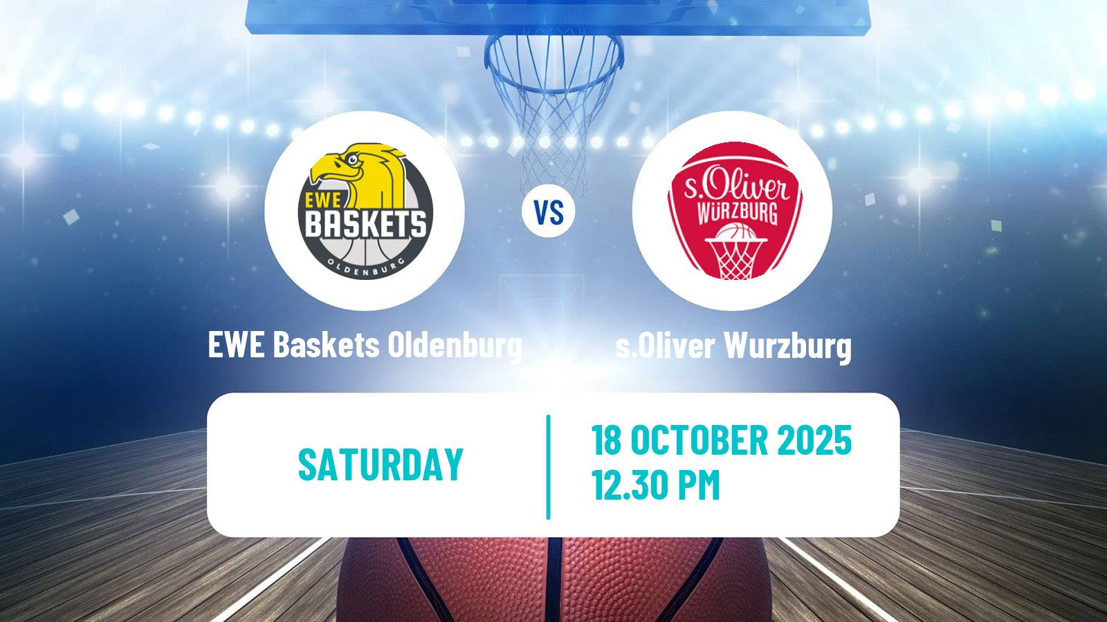 Basketball German Cup Basketball EWE Baskets Oldenburg - s.Oliver Wurzburg