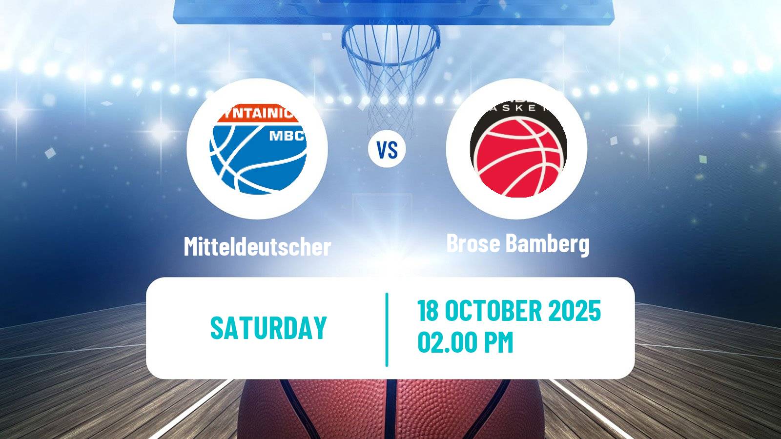 Basketball German Cup Basketball Mitteldeutscher - Brose Bamberg