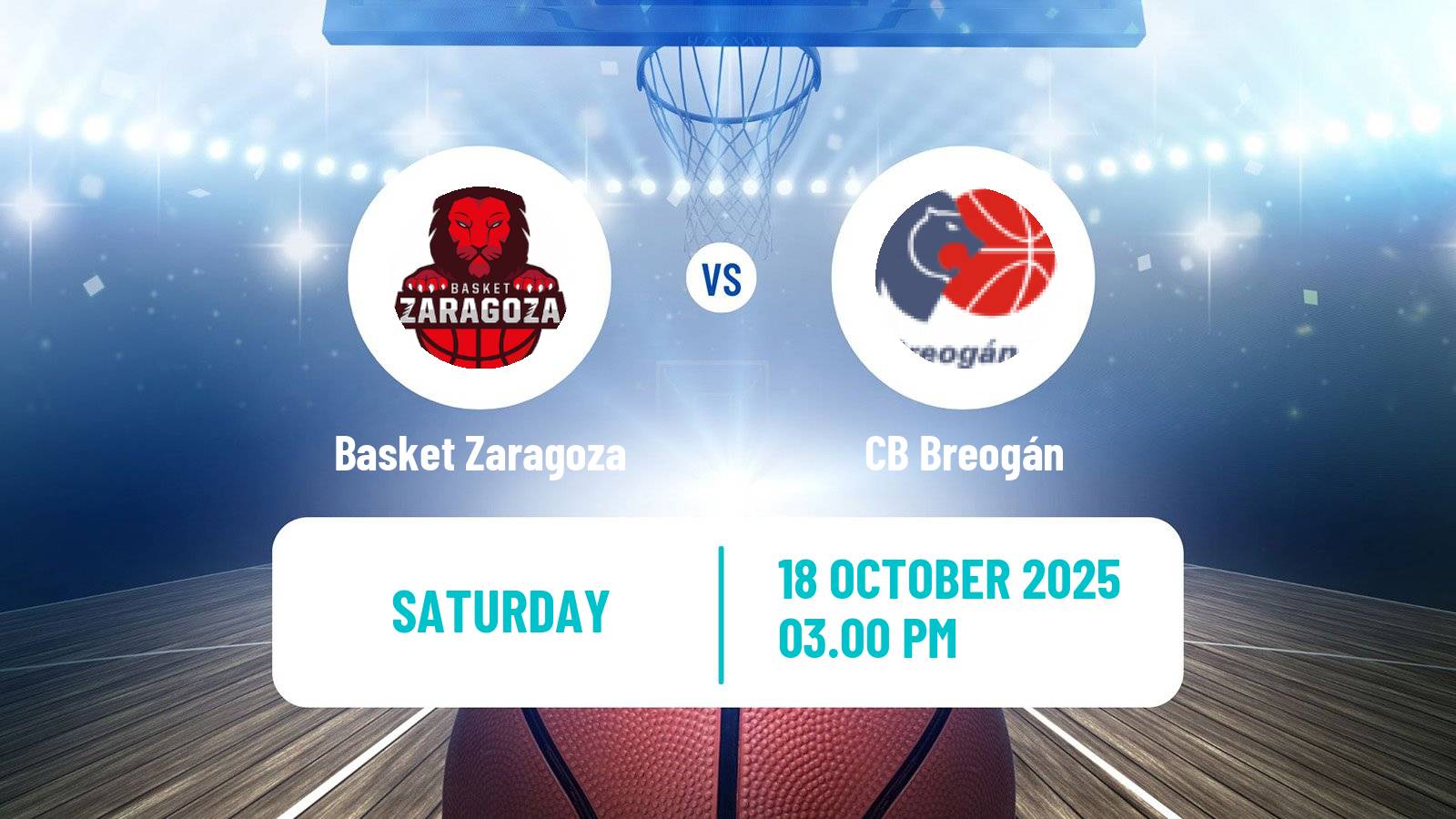 Basketball Spanish ACB League Basket Zaragoza - CB Breogán