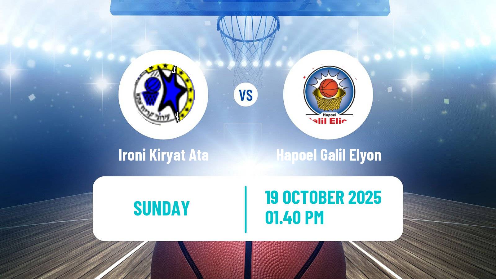 Basketball Israeli Basketball Super League Ironi Kiryat Ata - Hapoel Galil Elyon