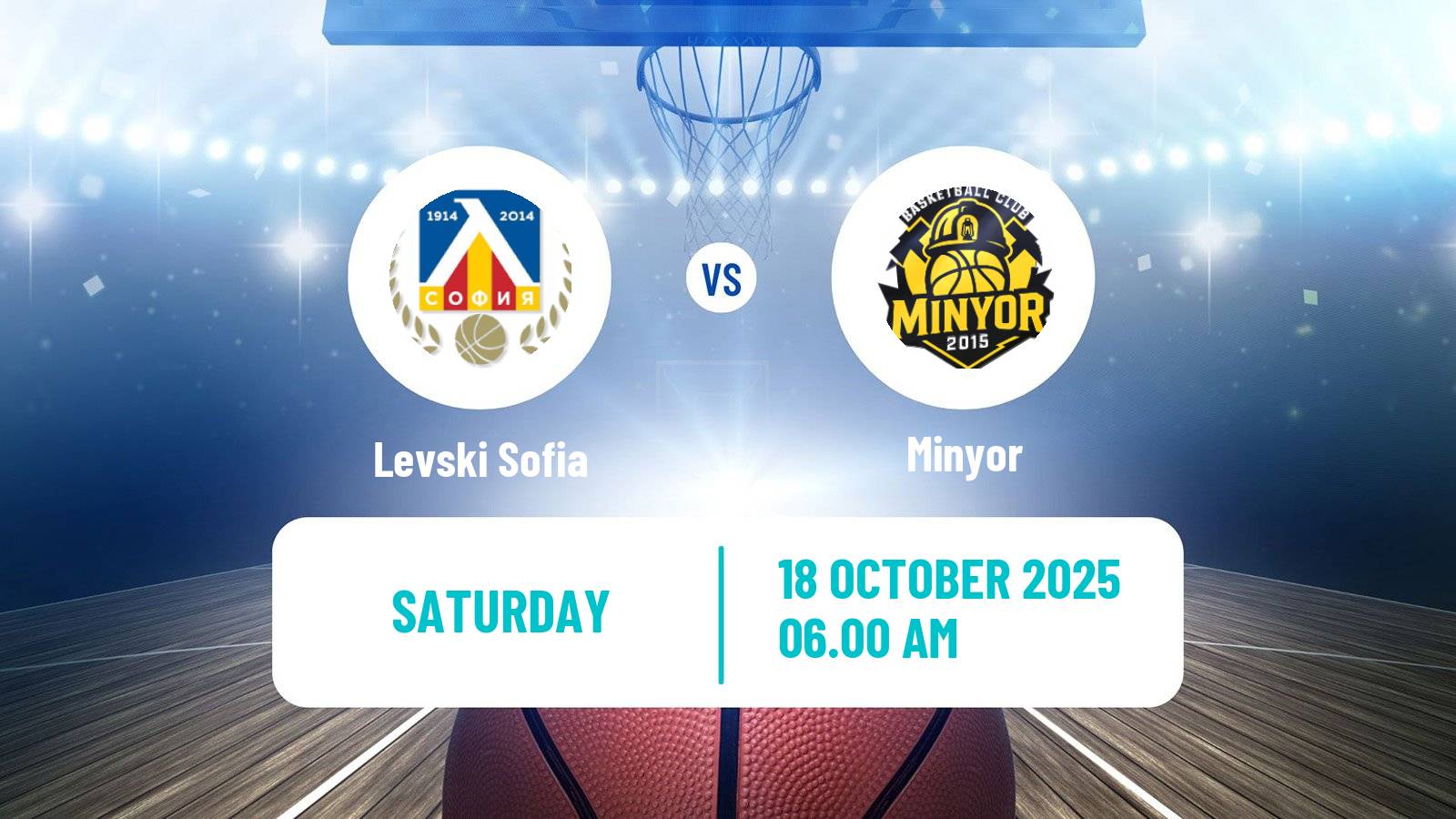 Basketball Bulgarian NBL Levski Sofia - Minyor