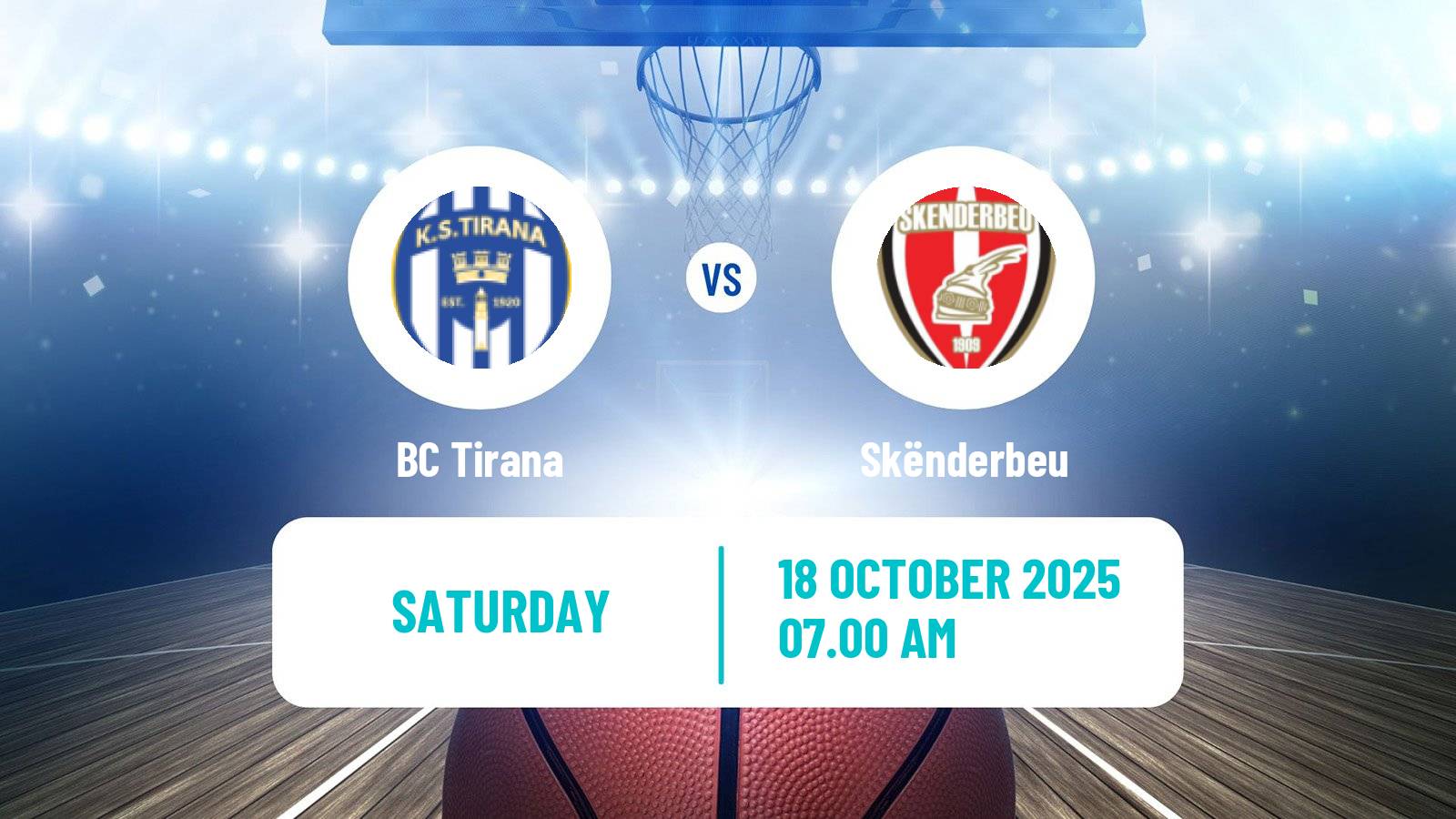 Basketball Albanian Superliga  Basketball Tirana - Skënderbeu