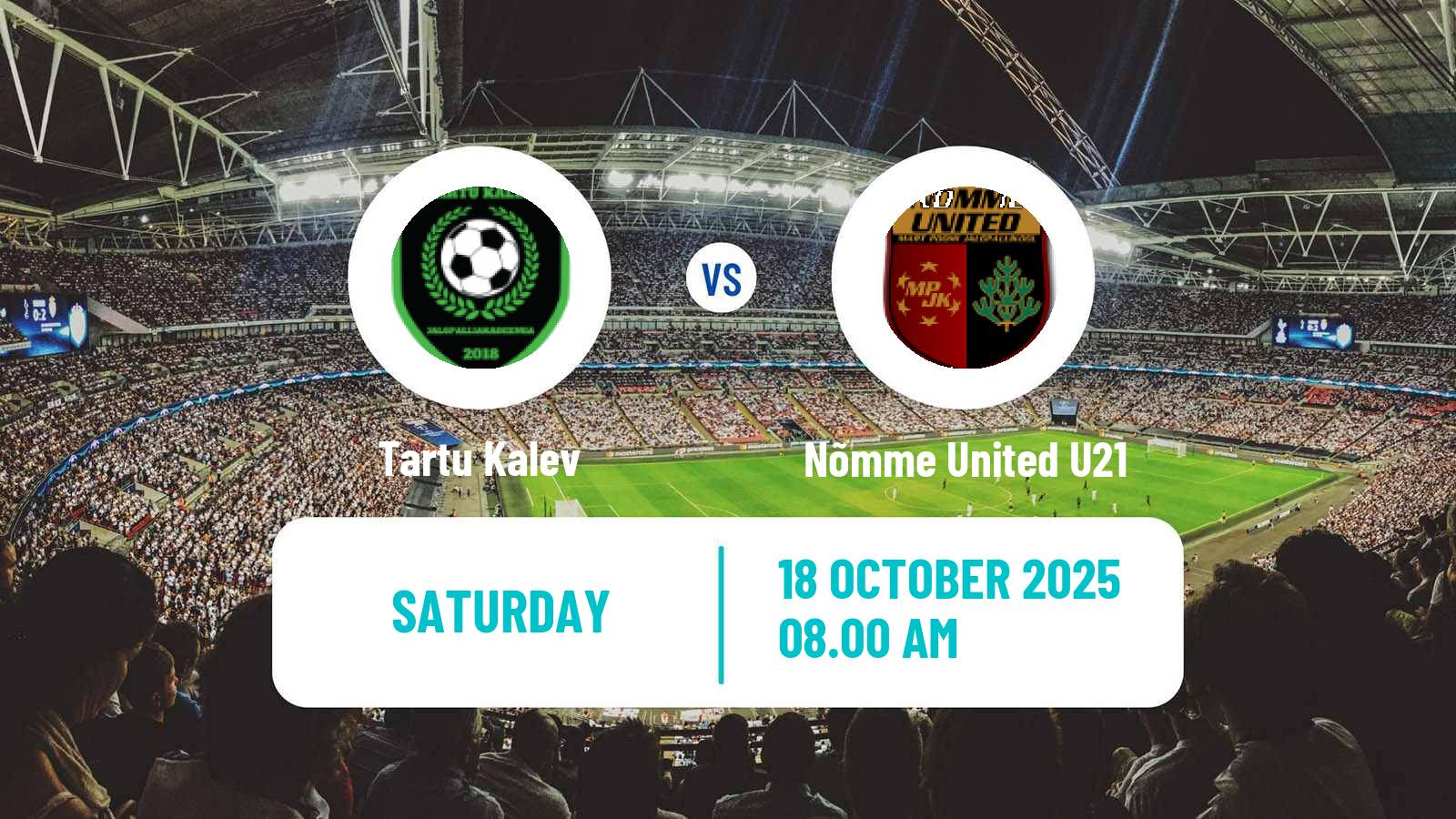 Football Estonian Esiliiga B Tartu Kalev - Nõmme United U21