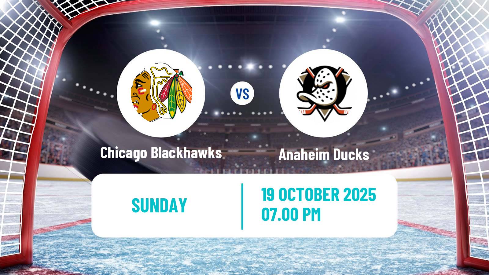 Hockey NHL Chicago Blackhawks - Anaheim Ducks