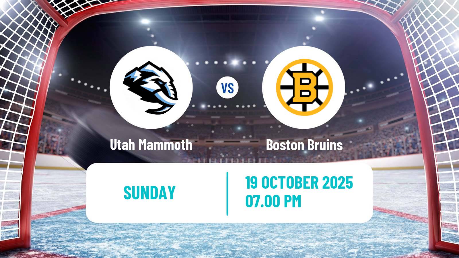 Hockey NHL Utah Mammoth - Boston Bruins