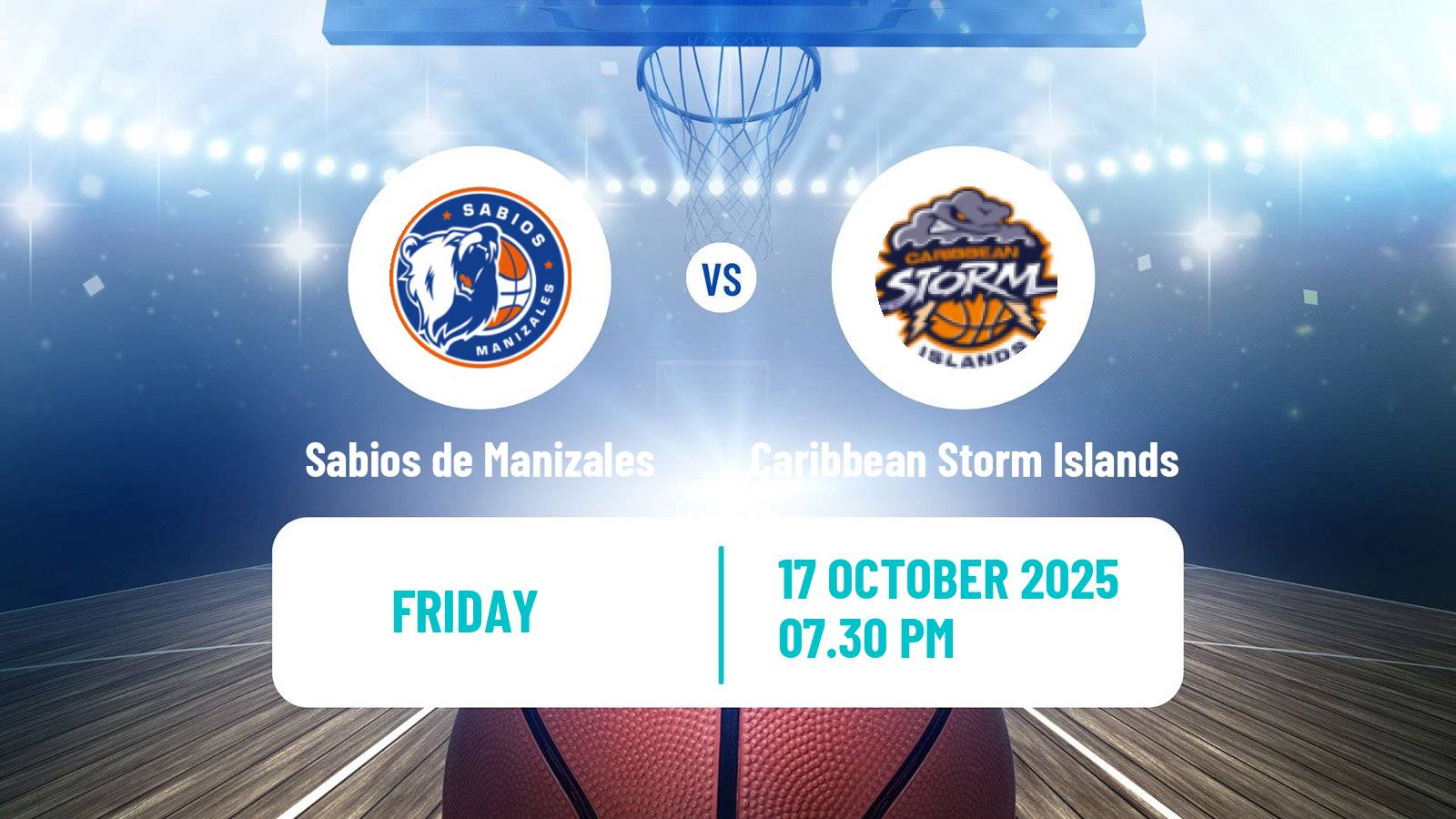 Basketball Colombian LBP Basketball Sabios de Manizales - Caribbean Storm Islands