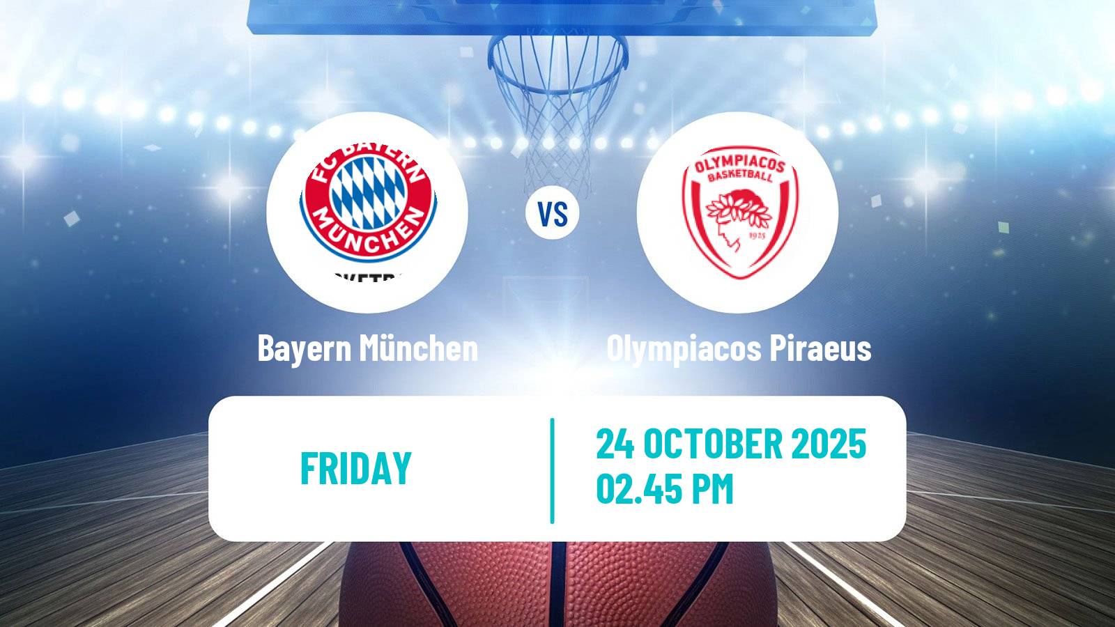 Basketball Euroleague Bayern München - Olympiacos Piraeus