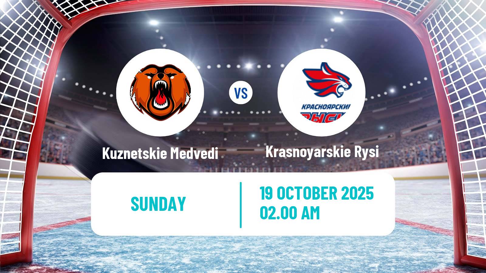 Hockey MHL Kuznetskie Medvedi - Krasnoyarskie Rysi