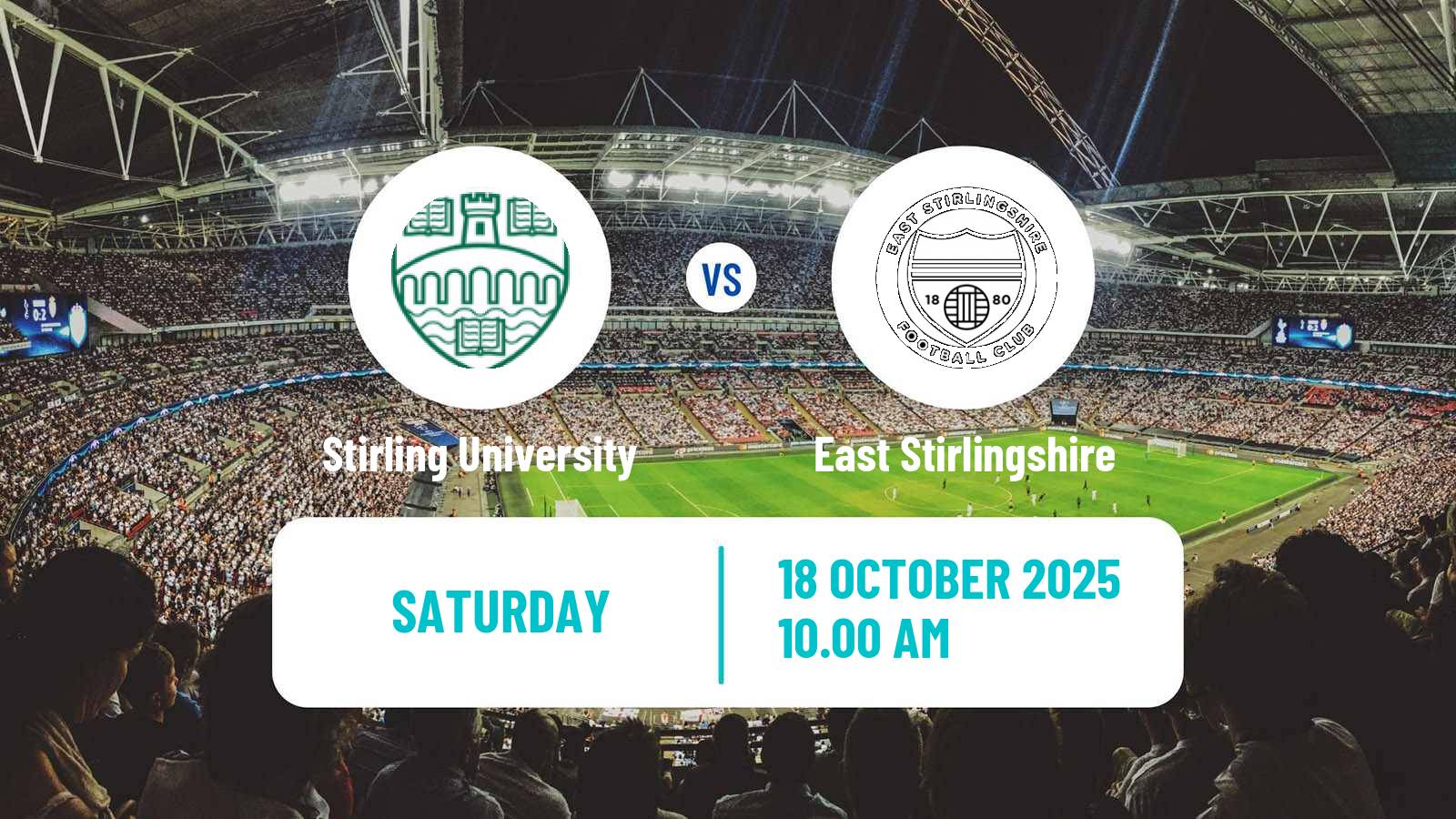 Football Scottish Lowland League Stirling University - East Stirlingshire