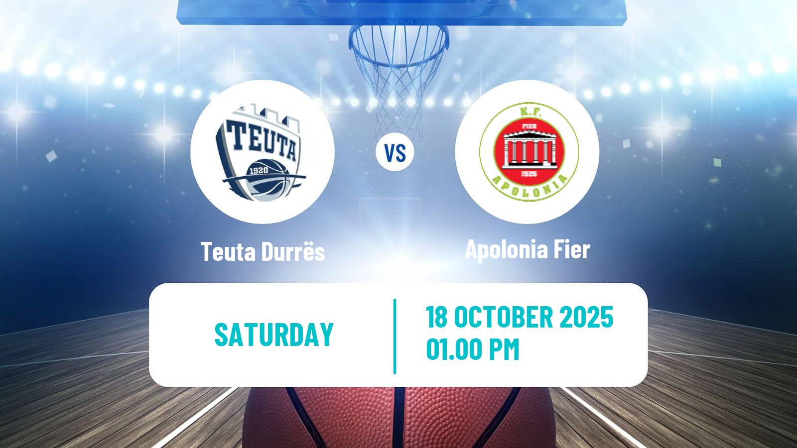 Basketball Albanian Superliga  Basketball Teuta Durrës - Apolonia Fier