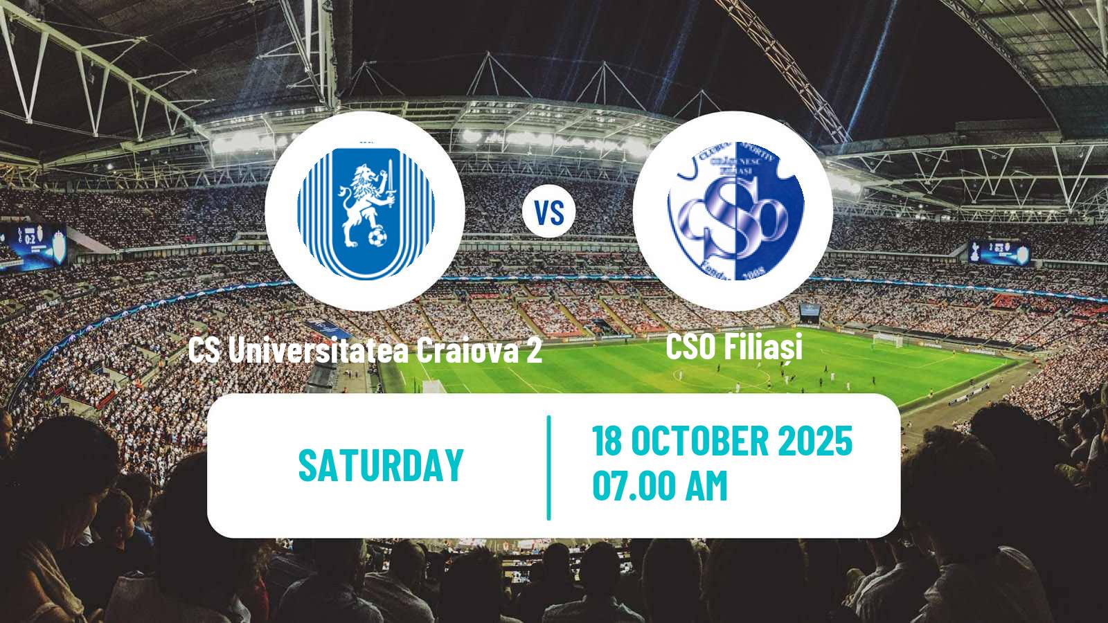 Football Romanian Liga 3 - Seria 5 CS Universitatea Craiova 2 - Filiași