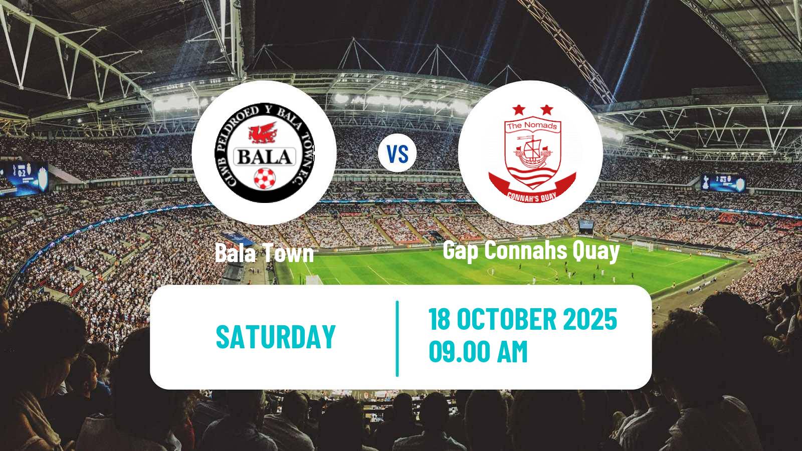 Football Welsh FA Cup Bala Town - Gap Connahs Quay
