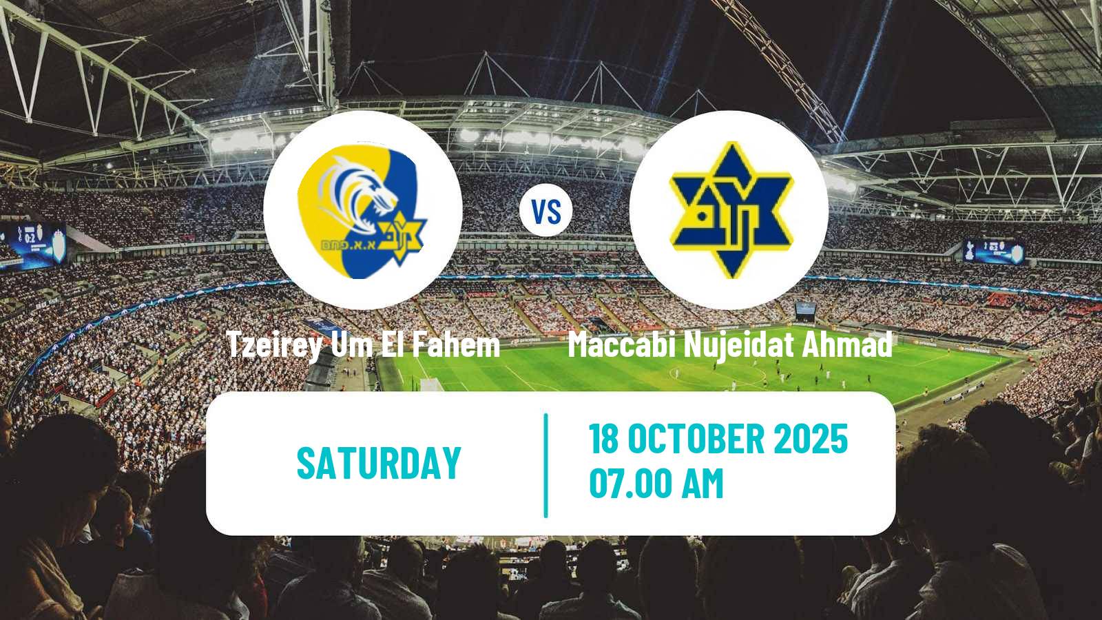 Football Israeli Liga Alef North Tzeirey Um El Fahem - Maccabi Nujeidat Ahmad