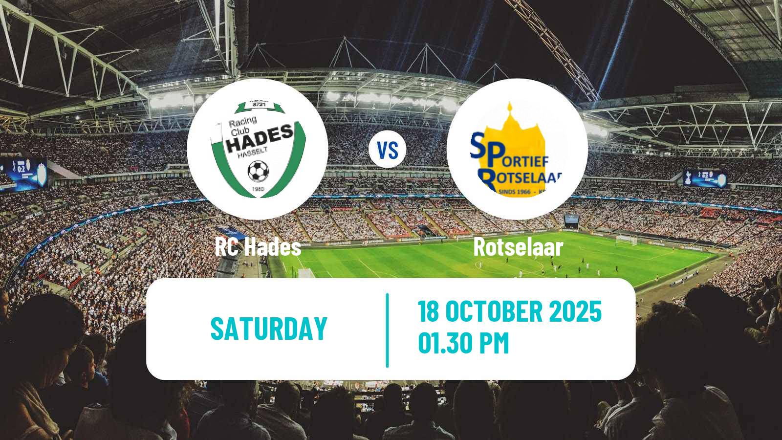 Football Belgian Second Amateur Division Group B Hades - Rotselaar