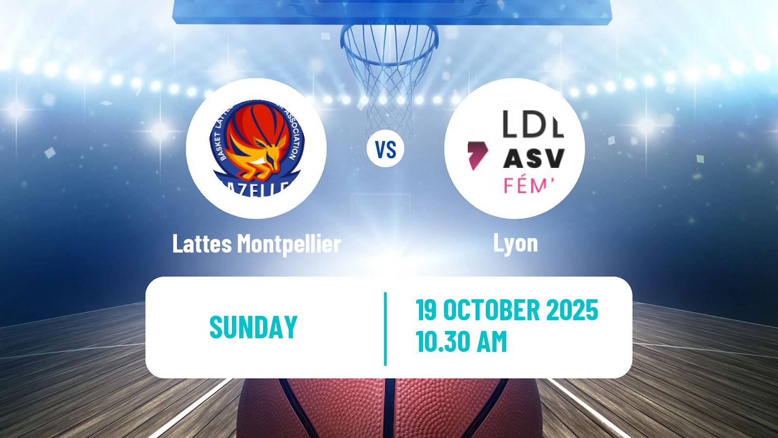 Basketball French LFB Lattes Montpellier - Lyon