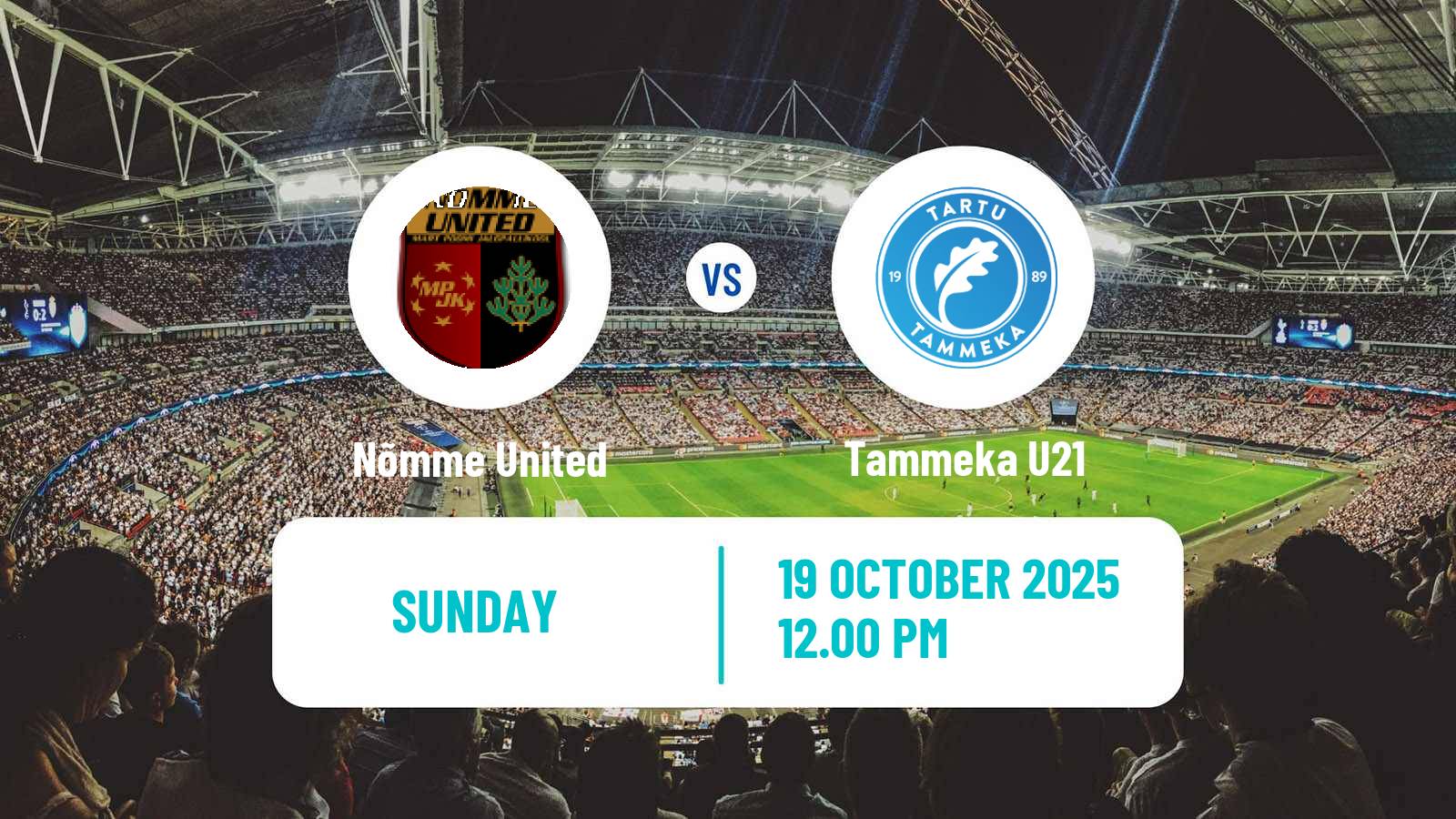 Football Estonian Esiliiga Nõmme United - Tammeka U21
