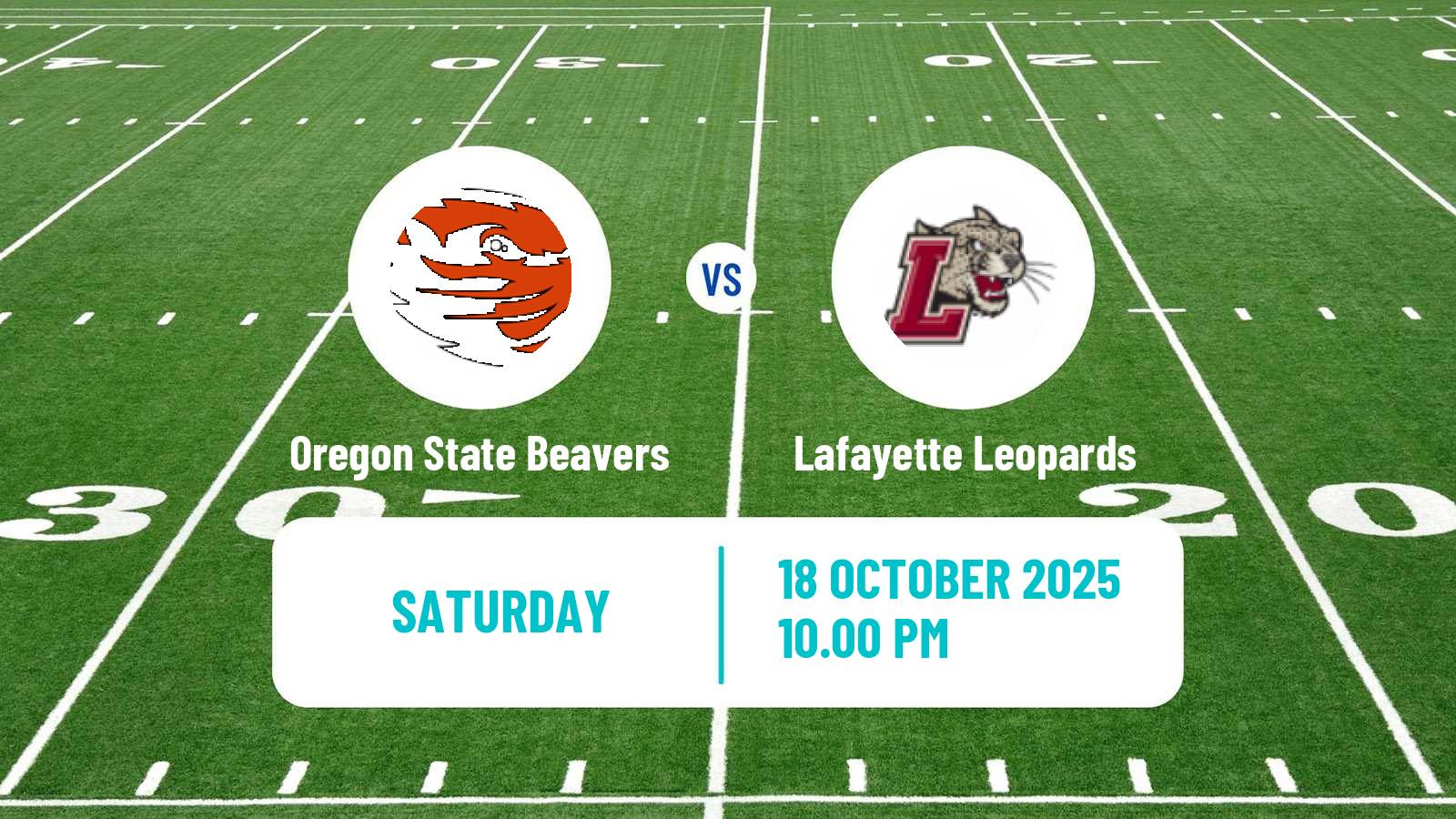 American football NCAA College Football Oregon State Beavers - Lafayette Leopards