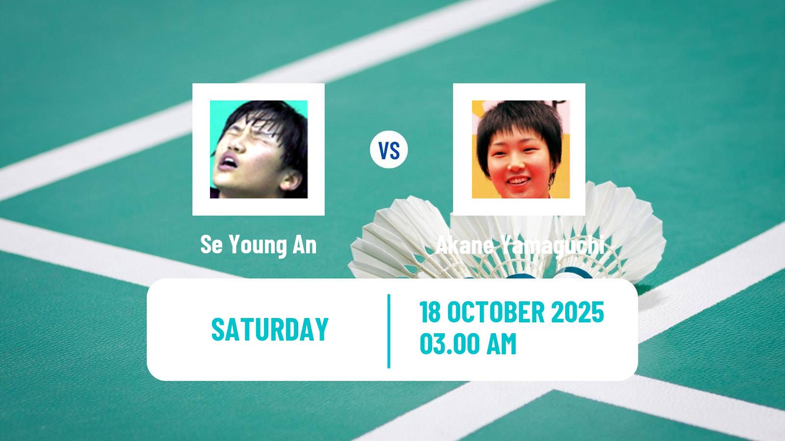 Badminton BWF World Tour Denmark Open Women Se Young An - Akane Yamaguchi