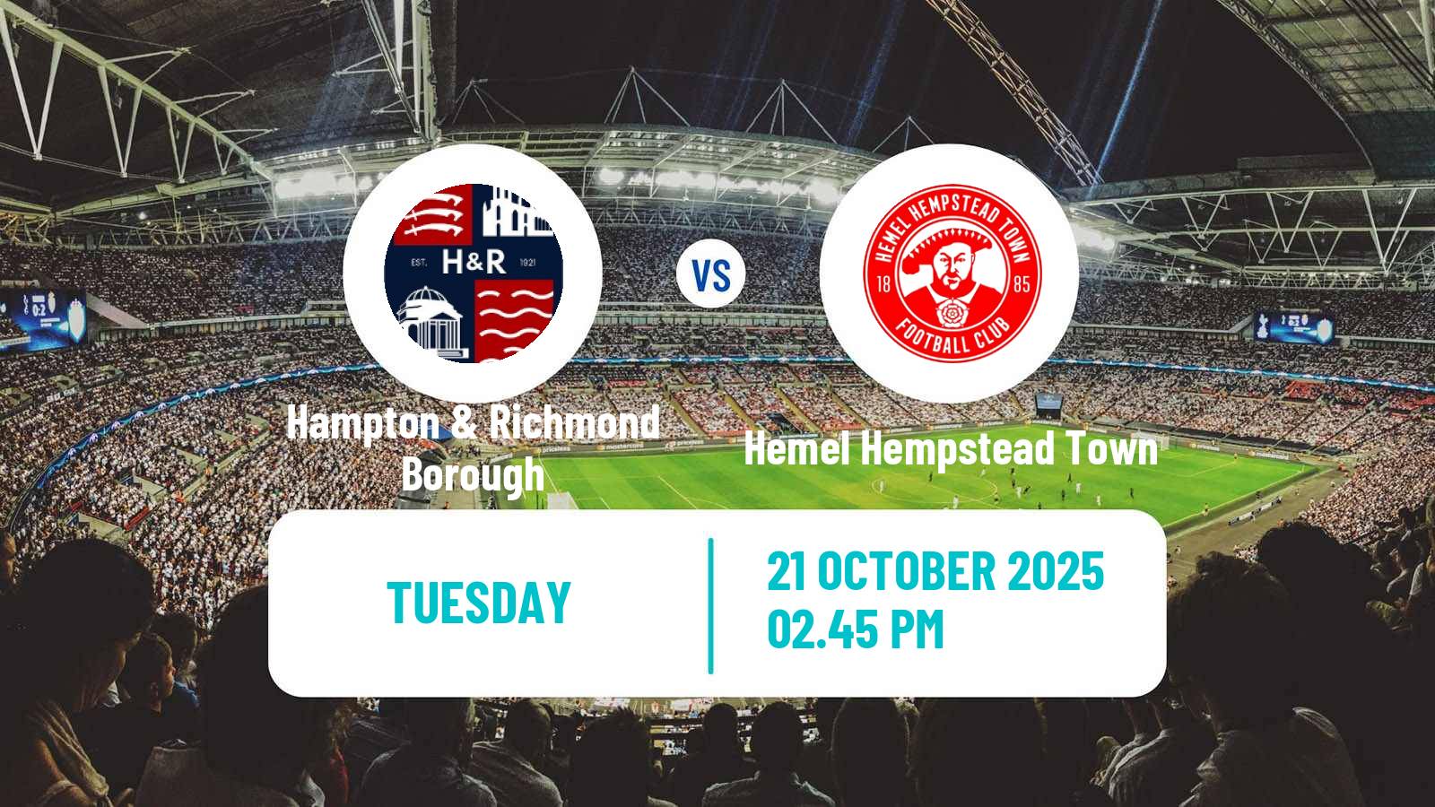 Football English National League South Hampton & Richmond Borough - Hemel Hempstead Town