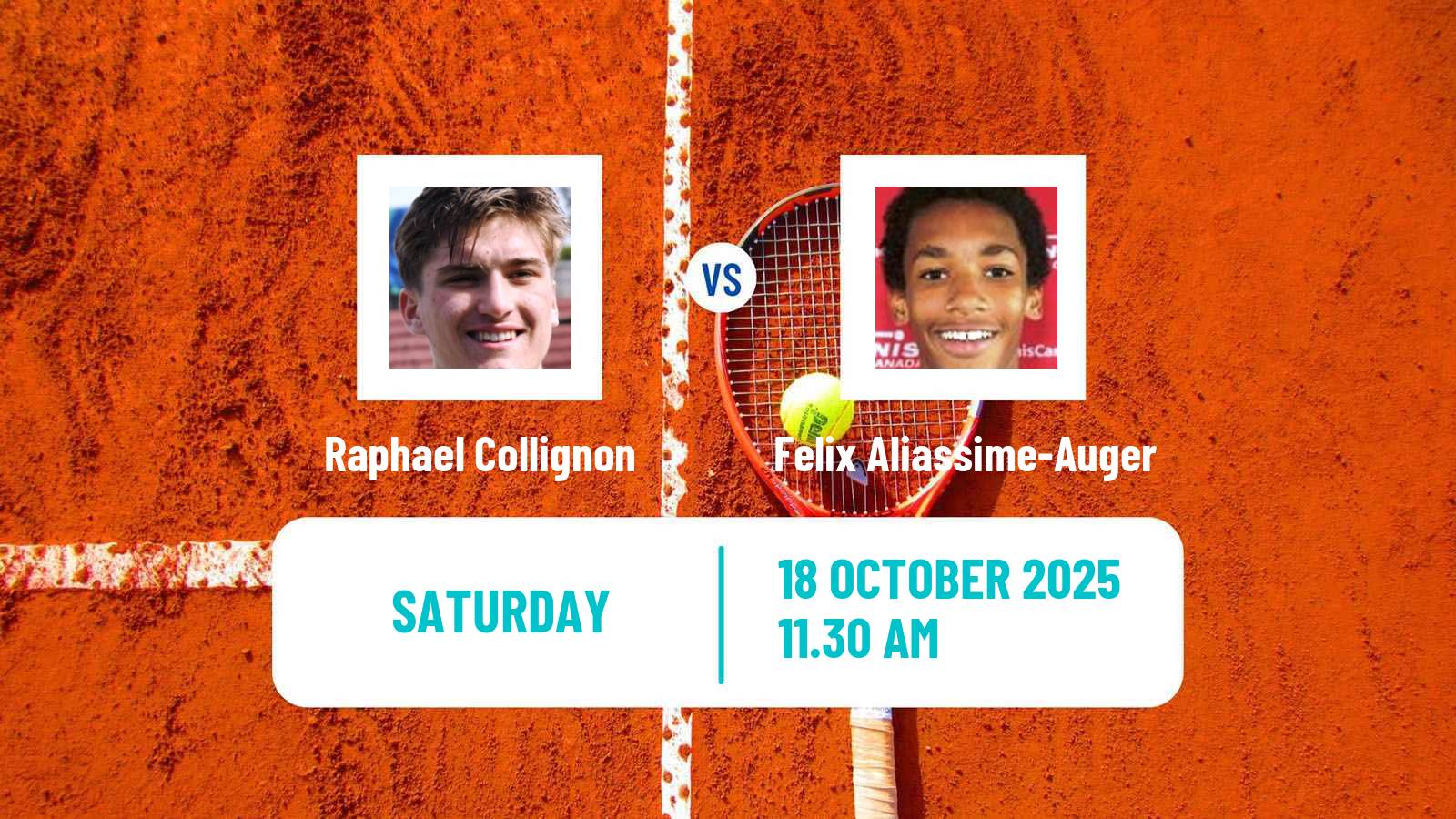 Tennis ATP Brussels Raphael Collignon - Felix Aliassime-Auger