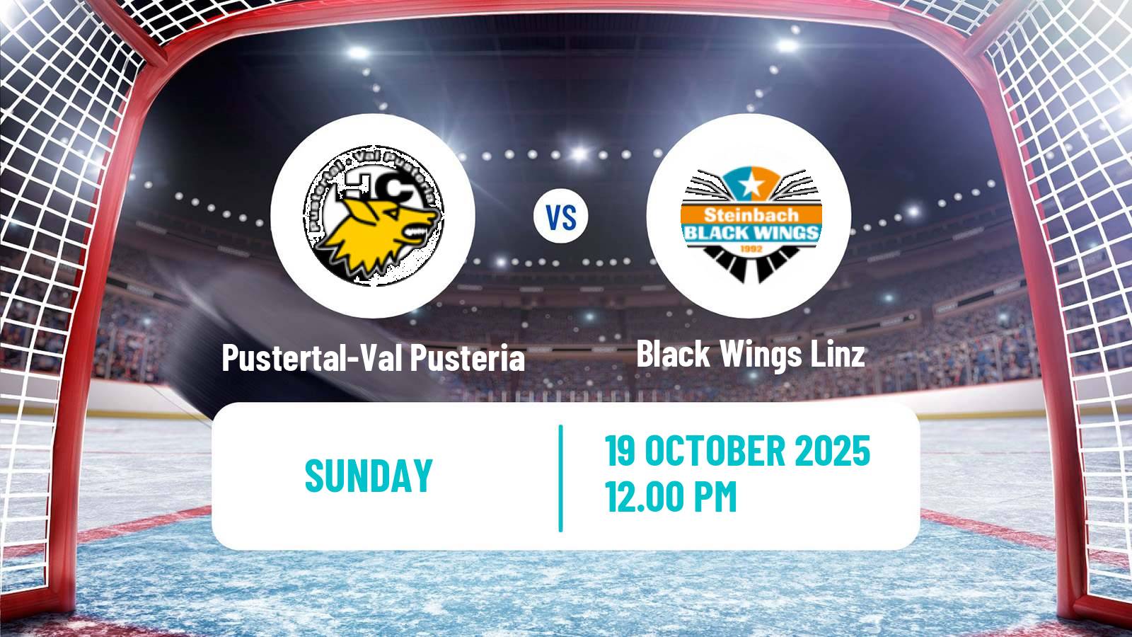 Hockey Austrian Ice Hockey League Pustertal-Val Pusteria - Black Wings Linz