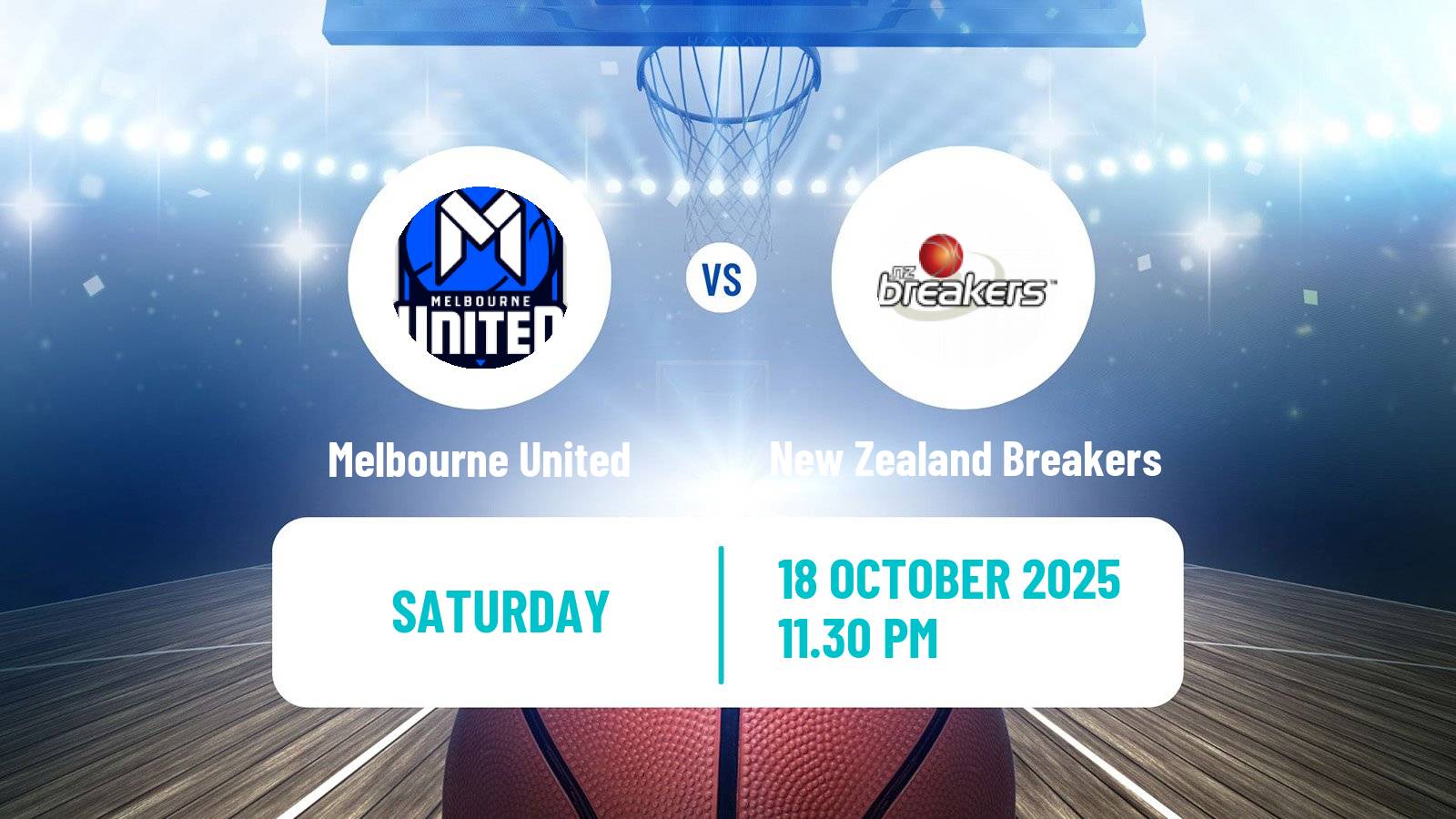 Basketball Australian NBL Melbourne United - New Zealand Breakers