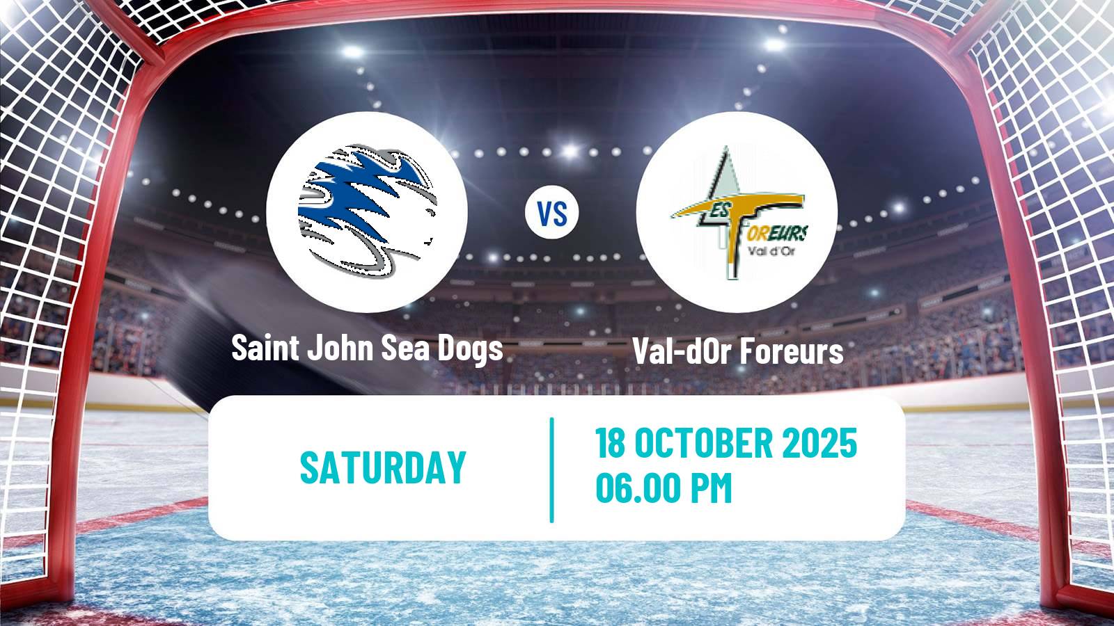 Hockey QMJHL Saint John Sea Dogs - Val-dOr Foreurs