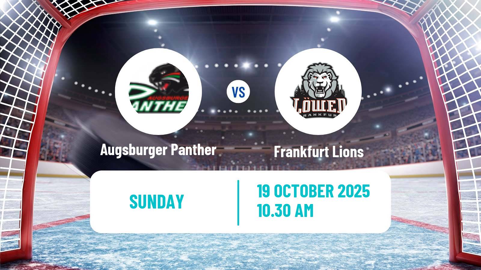 Hockey German Ice Hockey League Augsburger Panther - Frankfurt Lions