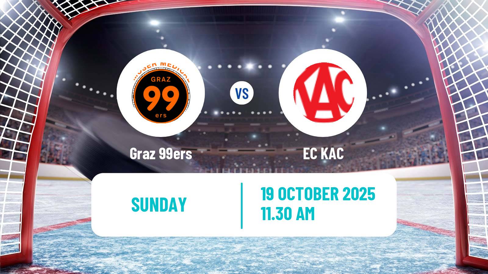 Hockey Austrian Ice Hockey League Graz 99ers - EC KAC