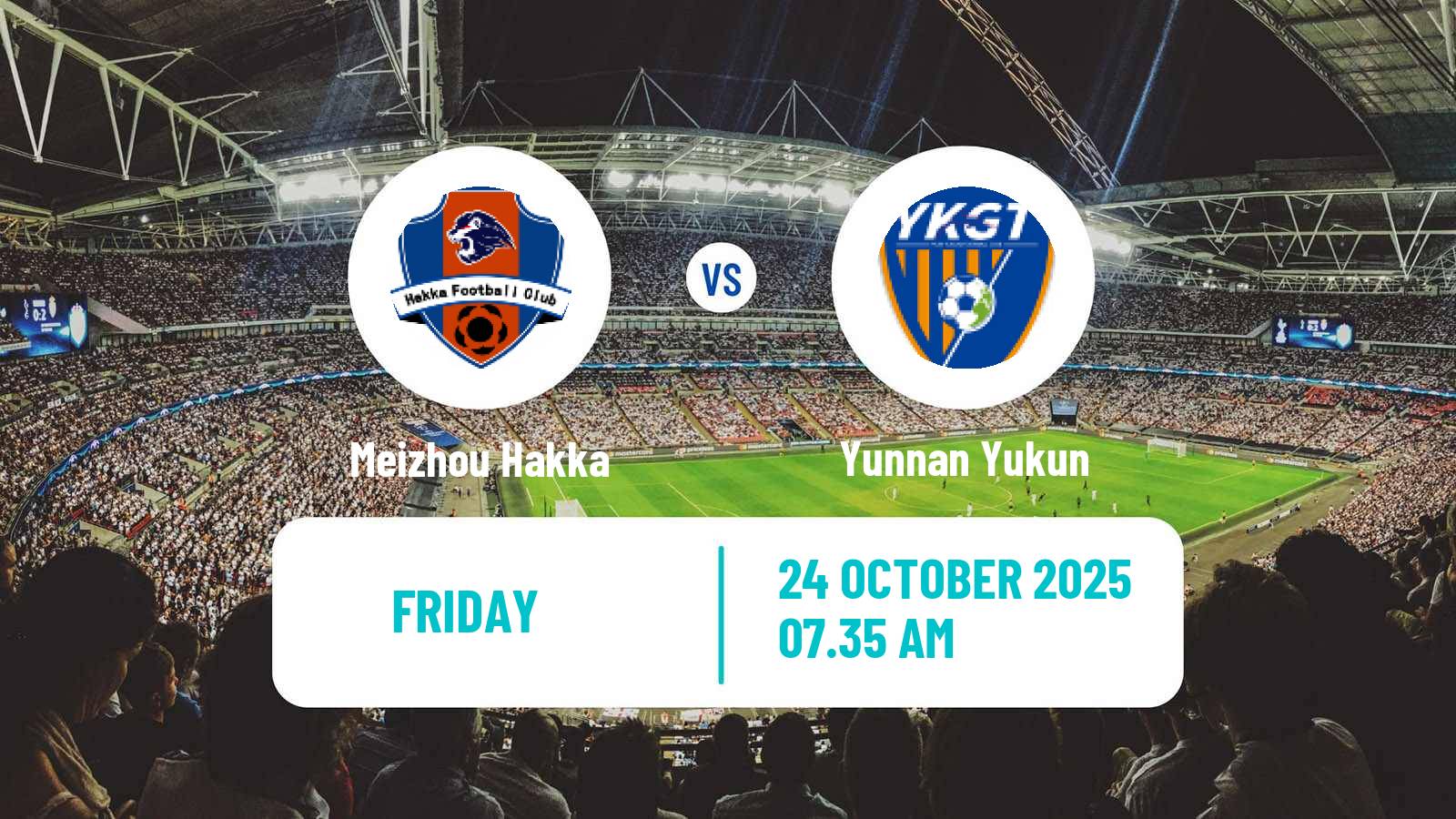 Football Chinese Super League Meizhou Hakka - Yunnan Yukun